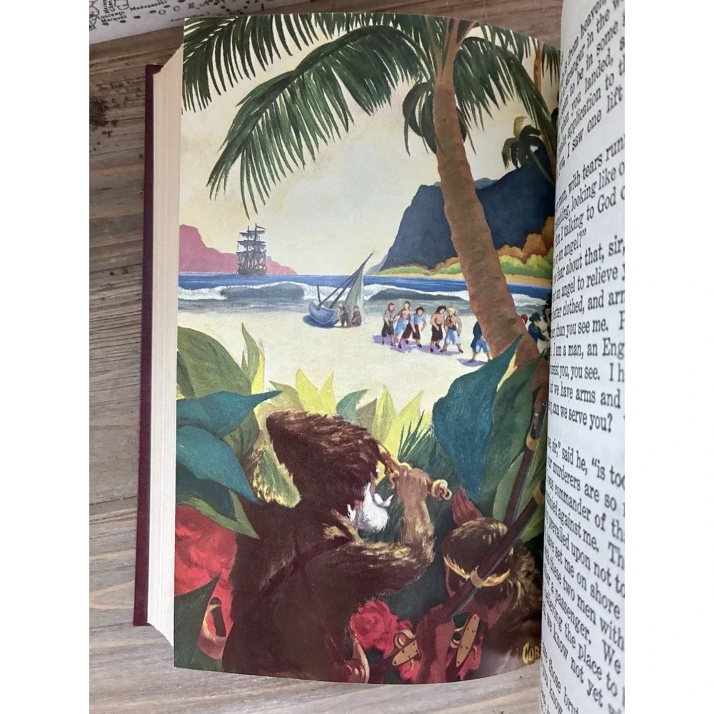 VTG Robinson Crusoe Hardcover Book Children's Classics Illustrated‎ Edition